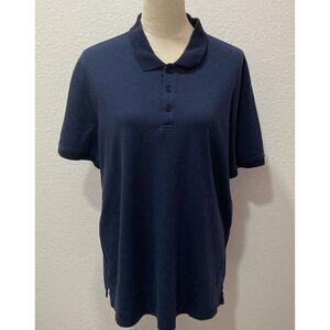 Calvin‎ Klein Men's Adult Size XL Polo Super Soft Liquid Touch Blue Cotton Short